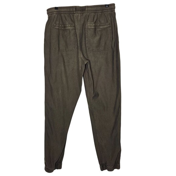 Athleta Womens M Olive Green Farallon Jogger Pants Cotton Pockets Elastic Waist - Picture 2 of 9